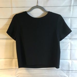 Diane Von Furstenberg Melissa Crepe Top Sz 2 Black